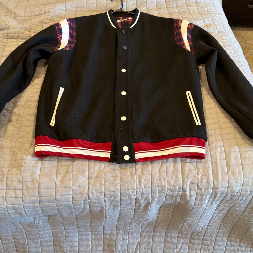 Black and Red Bomber Jacket